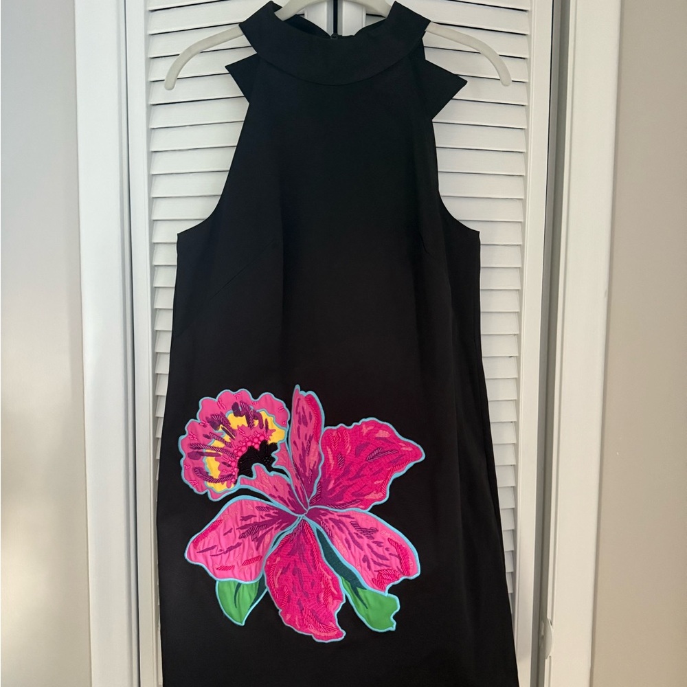 Kate Spade Mainline Floral Appliqué Shift Dress